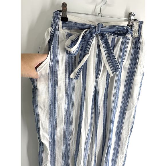 Angie Pants Women’s Small Boho Striped Pull On Wide Leg Lightweight Cotton New - Picture 2 of 7
